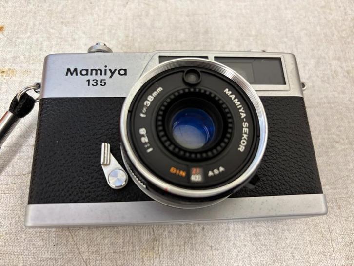 Camera MAMIYA uit de jaren 70/80, inclusief flitser, Audio, Tv en Foto, Fotocamera's Analoog, Gebruikt, Compact, Overige Merken
