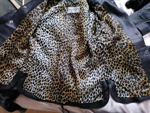 Dolce & Gabbana leer, M, nieuw, zwart, D&G, Dolce&Gabbana, Kleding | Dames, Jassen | Zomer, Nieuw, Maat 38/40 (M), Zwart, Ophalen of Verzenden