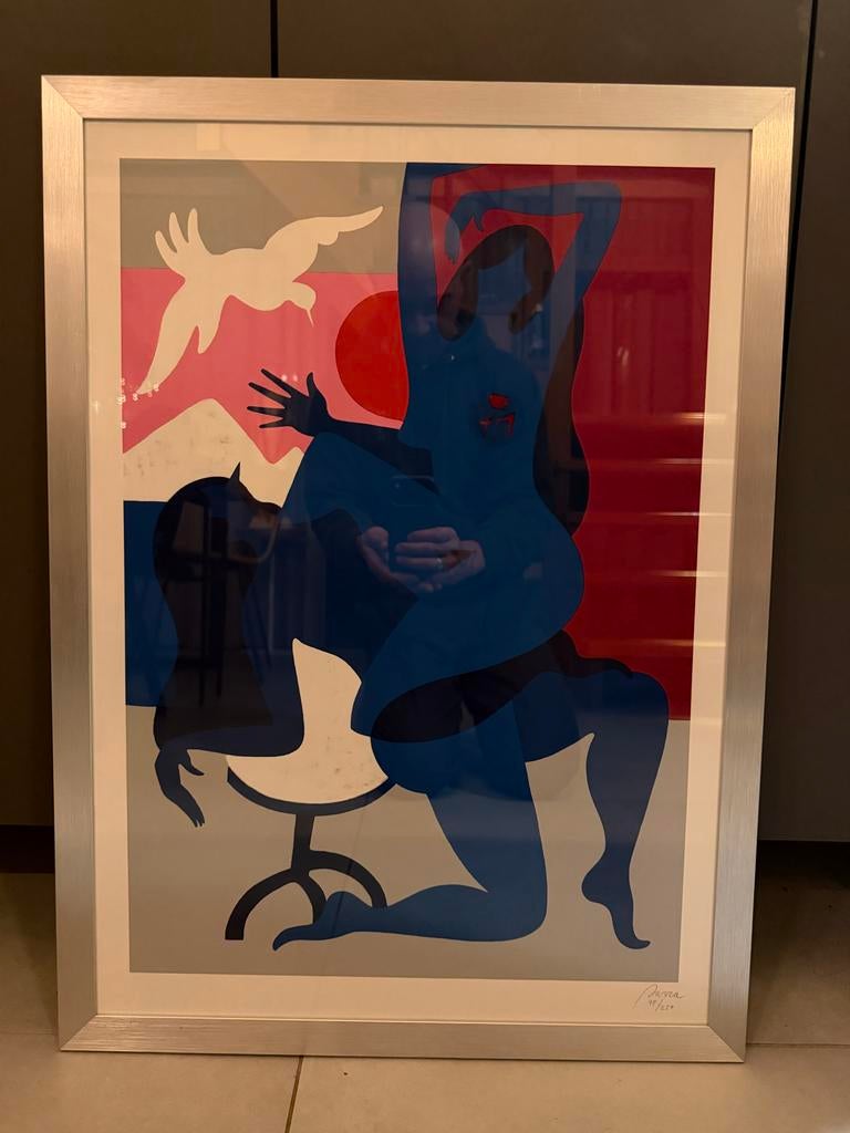 Parra Zeefdruk "Sliding Doors" - Ingelijst & Zeldzaam, Antiek en Kunst, Kunst | Litho's en Zeefdrukken, Ophalen of Verzenden