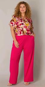 Dark fuchsia broek Nadeche van Yesta Maat 52 nu €37,50, Kleding | Dames, Grote Maten, Ophalen of Verzenden, Y, Roze, Y