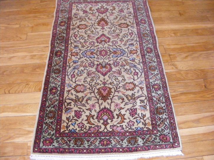 Handgeknoopt Perzisch Tapijt Tabriz,iran ;Maat:0,73X1,40.m, Huis en Inrichting, Stoffering | Tapijten en Kleden, Zo goed als nieuw