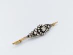 14 Karaats gouden broche bezet met 23 roosdiamanten, 4 tot 7 cm, Gebruikt, Info@zilverwebsite.nl, Verzenden