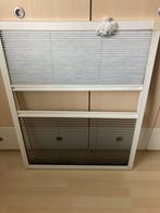 Witte Plissé Gordijnen met Hor voor Velux dakraam GGL-304, Ophalen, 50 tot 100 cm, Zo goed als nieuw, Wit