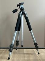 Stevig gebouwd (zie foto's) en stabiel statief + driewegkop, Ophalen of Verzenden, Gebruikt, 175 cm of meer, Driepoot