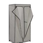 NIEUWE Kledingkast stof met vakken en stangen 150 cm grijs, Venlo, Nieuw, Ophalen of Verzenden, Info@habatrading.com