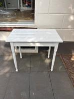 Leuke brocante wit grenen houten eettafel 90x55x76 cm, Huis en Inrichting, Tafels | Eettafels, Ophalen, Gebruikt, 50 tot 100 cm