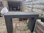 wicker bar met 4 krukken en glasplaat, Ophalen, Gebruikt, Rechthoekig, Wicker