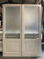 Set schuif / en-suite deuren met melk glas 218x164cm., Antiek en Kunst, Ophalen