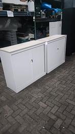 Zeer nette halfhoge hagelwitte metalen roldeurkasten, 100 tot 150 cm, R, 100 tot 150 cm, Ophalen of Verzenden