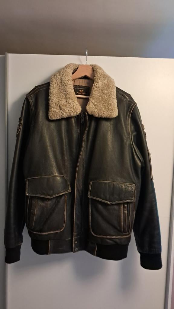 Leren jas PME, Ophalen of Verzenden, Gedragen, Maat 56/58 (XL), Bruin