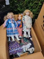 Poppen met porcelijnen gezicht en handjes, Verzamelen, Poppen, Ophalen, Zo goed als nieuw, Pop