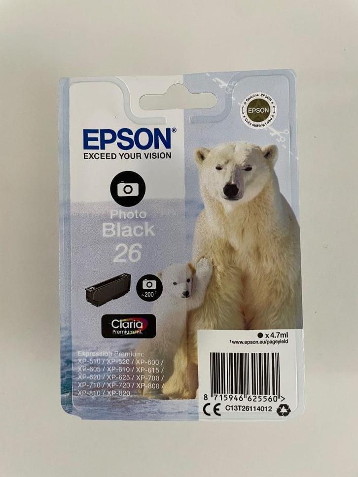 Epson 26 Inktcartridge Photo Black – 4.7 ml – Nieuw, Computers en Software, Printerbenodigdheden, Nieuw, Cartridge, Ophalen of Verzenden
