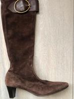 Te koop: leren laarzen, Voltan, bruin, maat 38.5, Kleding | Dames, Schoenen, Ophalen of Verzenden, Zo goed als nieuw, Zwart, Hoge laarzen