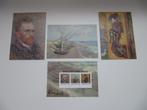 Set van 3 postzegels van Van Gogh met bijbehorende kaarten, Ophalen of Verzenden, Na 1940, Postfris