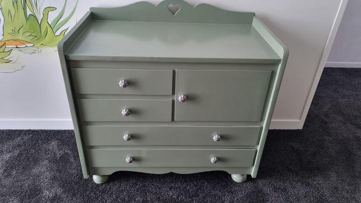 Brocante commode, Kinderen en Baby's, Kinderkamer | Commodes en Kasten, Zo goed als nieuw, Commode, Minder dan 90 cm, 75 tot 100 cm