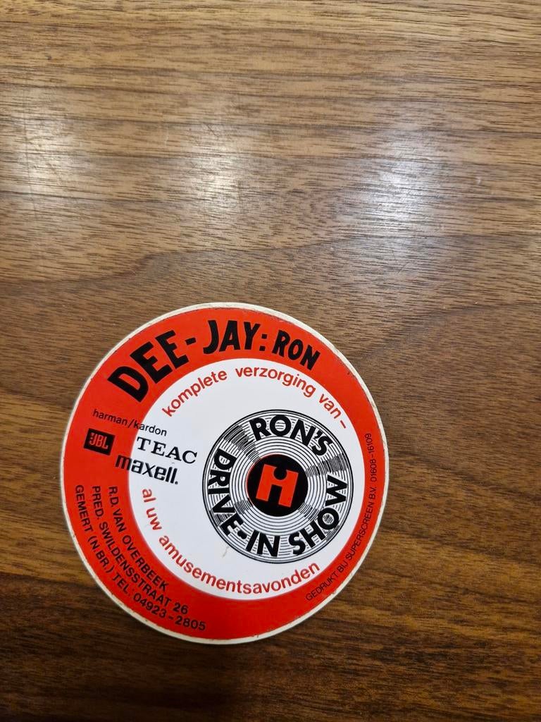 4720 Ron's Drive-In Show Reclame Sticker, Ophalen of Verzenden, Gebruikt