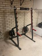 Squatrek met 110 kg gewichten, Sport en Fitness, Fitnessapparatuur, Ophalen, Gebruikt, Krachtstation, Metaal