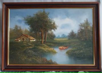 L. Vogel (XXe) - Boshuisje aan het water - 1980 beschikbaar voor biedingen