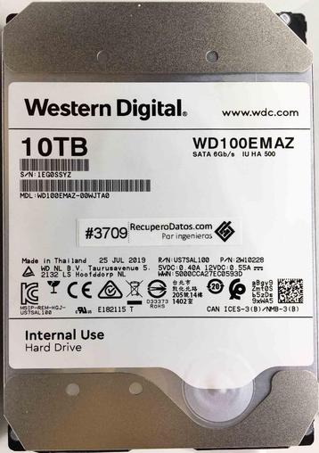 0TB Western Digital WD100EMAZ Hard Drive SATA 6Gb/s beschikbaar voor biedingen