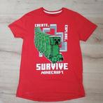 Rood mojang studios minecraft shirt mt 152 zgan, Jongen of Meisje, Ophalen of Verzenden, Zo goed als nieuw, Shirt of Longsleeve