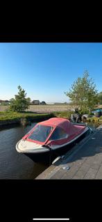 Donkerblauwe sloep - Mercury buitenboordmotor + trailer, Watersport en Boten, Ophalen, 10 tot 30 pk, Gebruikt, 3 tot 6 meter