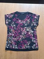 T-shirt dames zwart met all-over print maat M, Ophalen of Verzenden, Zo goed als nieuw, Zwart, Korte mouw