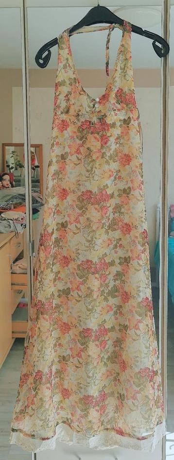 Merk Muchacha jurk zomer beige roze wit bloemen beschikbaar voor biedingen