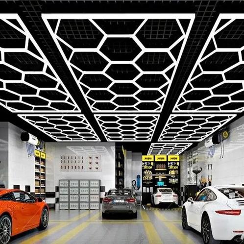 Hexagon  Kapper verlichting led panelen Garage verlichting, Huis en Inrichting, Lampen | Plafondlampen, Nieuw, Kunststof, Stof