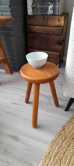 Vintage Eiken 3 poot melkkrukje / krukje, Huis en Inrichting, Ophalen of Verzenden, Hout