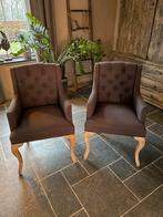 6 landelijke eetkamerstoelen donkergrijs, Huis en Inrichting, Stoelen, Ophalen, Hout, Gebruikt, Landelijk