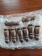 8 Houten meubelpootjes, Huis en Inrichting, Stoelen, Ophalen of Verzenden, Gebruikt, Bruin