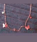 Ketting vlinders sterren, Verzenden, Nieuw, Goud, Met hanger