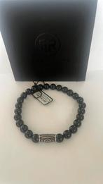 Rebel & rose armband zwart mt large, Ophalen of Verzenden, Nieuw, Zwart, Elastiek