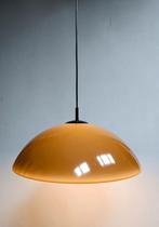 XL Vintage Hanglamp jaren 1970, Ophalen, Gebruikt, Glas, Mid Century Modern Design 1070's