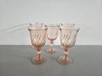 Grote rosaline glazen, Antiek en Kunst, Antiek | Glas en Kristal, Verzenden
