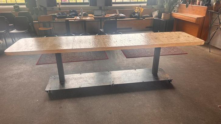 Robuuste horeca tafel, Huis en Inrichting, Tafels | Eettafels, Gebruikt, 50 tot 100 cm, 200 cm of meer, Vijf personen of meer
