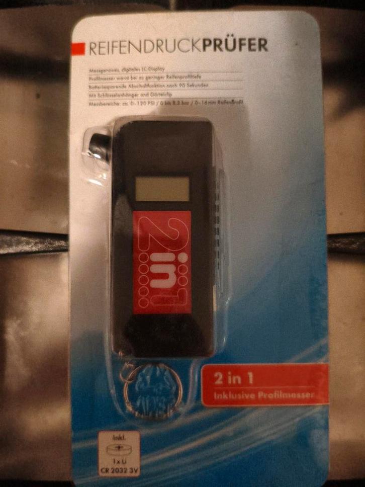 Digitale Bandenspanningsmeter + Profielmeter, Auto diversen, Autogereedschap, Nieuw, Ophalen of Verzenden