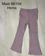 Geruite flared broek, maat 98/104, Hema, Ophalen of Verzenden, Zo goed als nieuw, Meisje, Broek