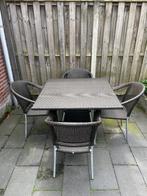 Borek tuinset, Tuin en Terras, Tuinsets en Loungesets, Ophalen, 4 zitplaatsen, Kunststof, Gebruikt