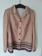 Vintage blouse bruintinten, wolmix, Kleding | Dames, Blouses en Tunieken, Ophalen of Verzenden