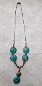 Navajo ketting met turquoise, Ophalen of Verzenden, Nieuw, Zilver, Zilver