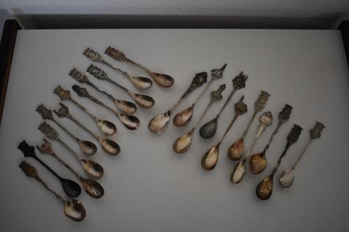 Sola gero en andere steden stad plaats naam lepeltje 22 x, Verzamelen, Porselein, Kristal en Bestek, Gebruikt, Bestek, Metaal