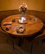 Eettafel met bank, Huis en Inrichting, Tafels | Eettafels, Ophalen of Verzenden, Gebruikt, Rond, 200 cm of meer