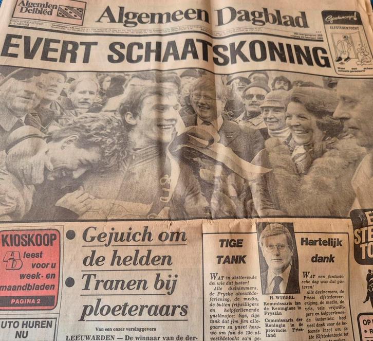 AD Elfstedentocht 1985 - Evert van Benthem, Boeken, Tijdschriften en Kranten, Ophalen of Verzenden