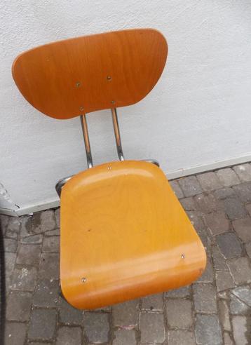 Stoel bureaustoel design metaal hout jaren 70 80 vintage  beschikbaar voor biedingen