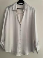 Satijnen blouse van Zara S, Ophalen of Verzenden, Zo goed als nieuw, Maat 36 (S), Wit