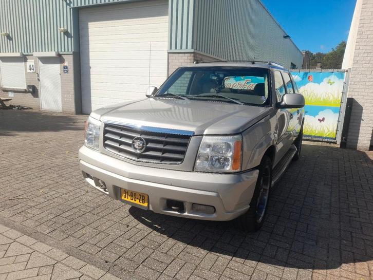 Caddilac escalade 6 liter op gas. Grijs kenteken, Auto's, Cadillac, Bedrijf, 4x4, ABS, LPG, Euro 3, MPV, Automaat, Beige, Bruin