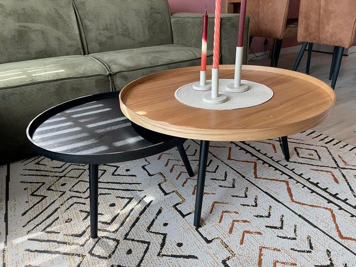 WOOOD Houten Salon Tafels - Diverse Stijlen, Huis en Inrichting, Tafels | Salontafels, Zo goed als nieuw, Minder dan 50 cm, 50 tot 100 cm