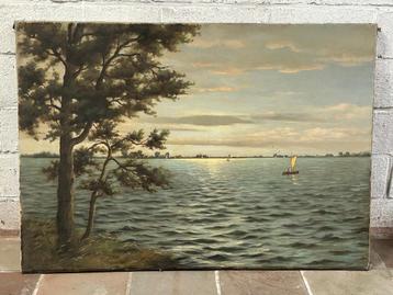 Schilderij zeilboot te koop beschikbaar voor biedingen
