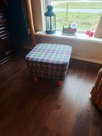 Hocker met Schotse Ruit Bekleding, Ophalen, Minder dan 50 cm, Vierkant, Minder dan 50 cm